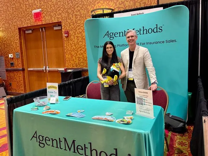 The AgentMethods booth at an agent conference