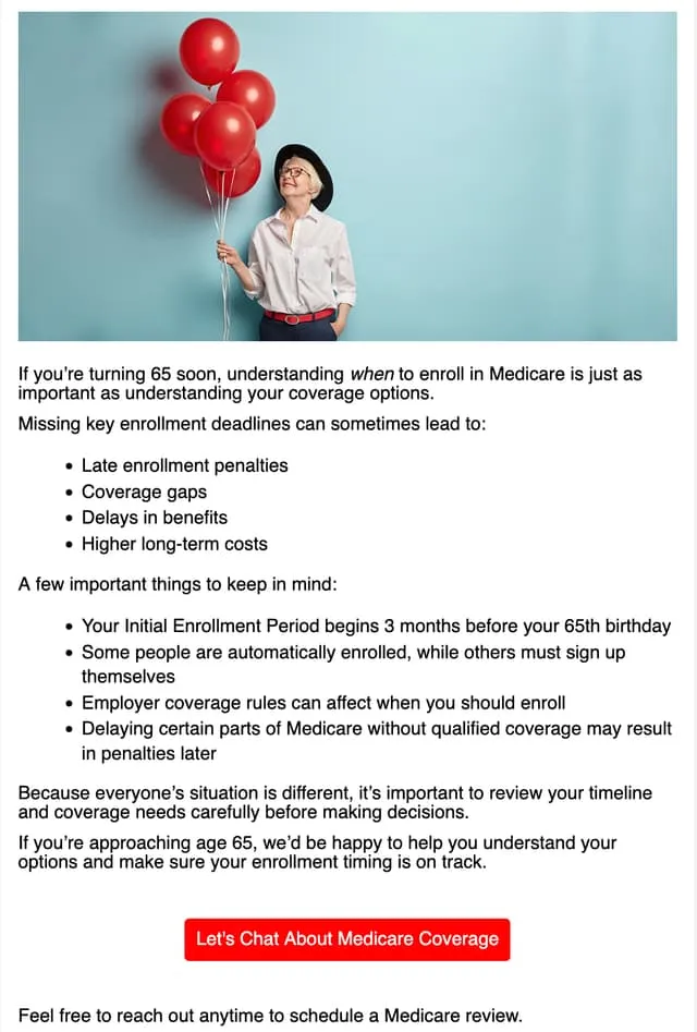 Turning 65? Medicare timing matters more than you think — one of the emails in the queue